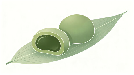 国风手绘青团时令传统美食插画