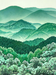 山林青绿风景画面