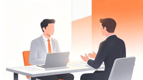 商务会谈场景插画