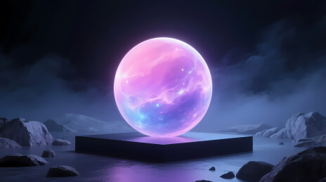 梦幻粉紫发光球