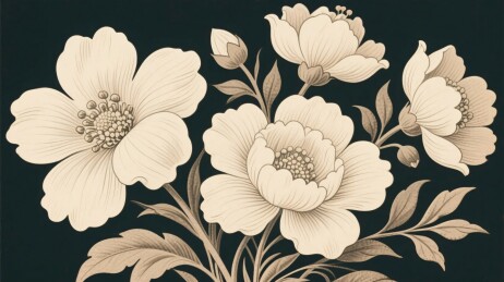 简约花卉插画