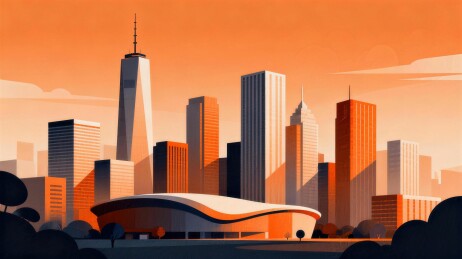 都市高楼城市插画