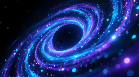 螺旋星系蓝紫幻境