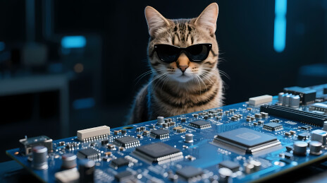 赛博朋克墨镜虎斑猫