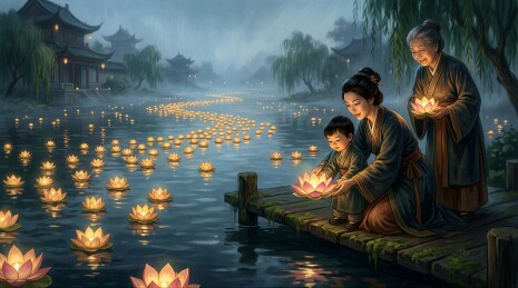 中元节·放河灯祈福