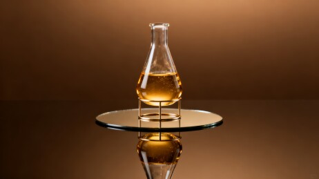 锥形瓶金色液体化学实验科研背景