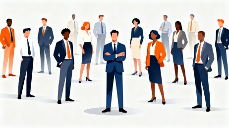 人群扁平插画多元人物群像