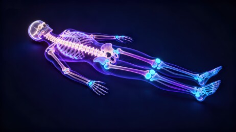 人体骨骼系统透视发光图