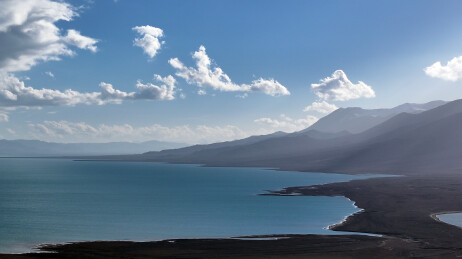 西藏改则：黑石北湖高原湖泊风光