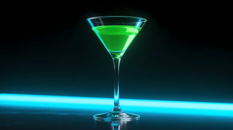 赛博朋克荧光绿鸡尾酒