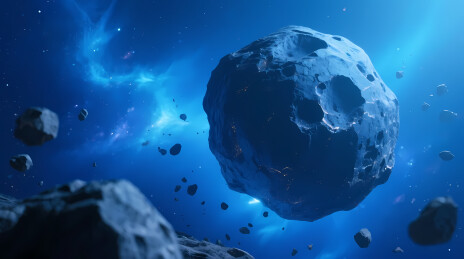 陨石坑小行星与星云
