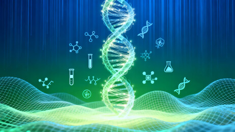 抽象DNA基因分子科技感背景