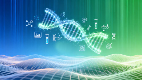 抽象DNA基因分子科技感背景