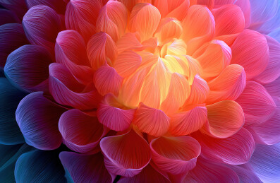 绚丽绽放的多层花瓣花朵