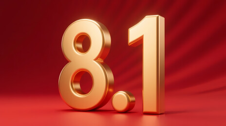 金色81立体数字