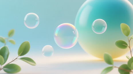 梦幻彩色肥皂泡