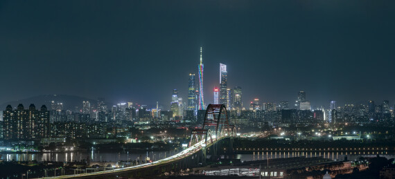 广州塔和珠江新城CBD，广州新中轴线，城