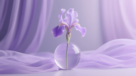 紫色鸢尾花玻璃球