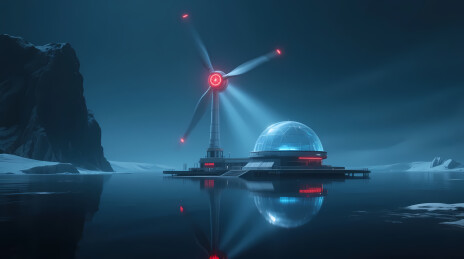 极地夜空下的未来科考站