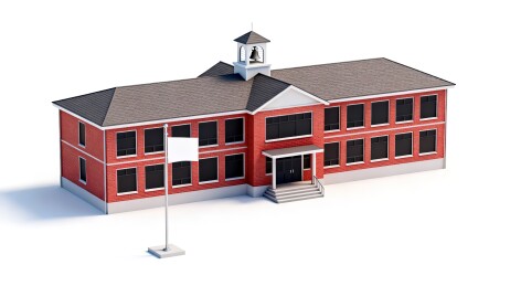  3D学校建筑图标