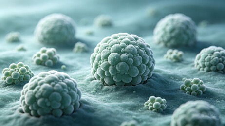 微观视角球状细菌菌群医学 3D 科学图像