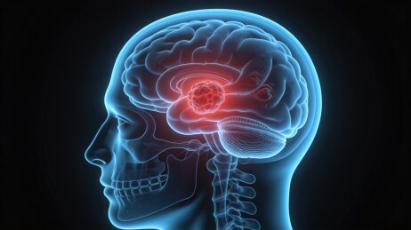 人体脑部脑肿瘤病灶三维医学解剖可视化展示