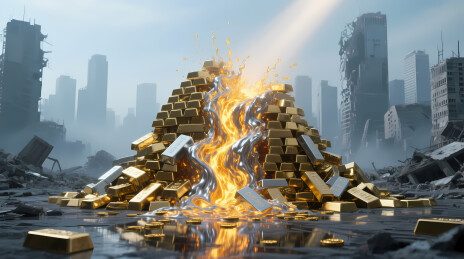 金色金字塔崩塌