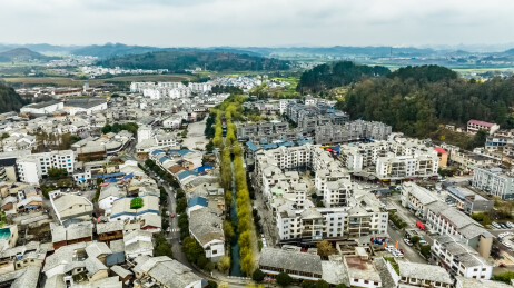 中国贵州省安顺市旧州古镇民居住宅建筑
