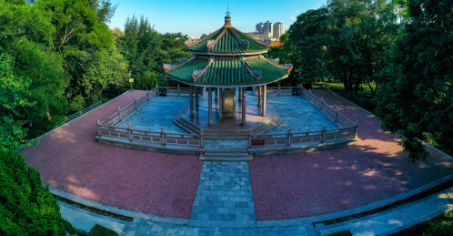 广东省汕尾市海丰县文天祥公园航拍