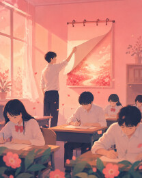 教室学生答题迎接备考倒计时