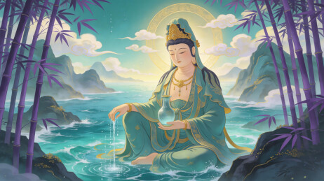 竹林观音国风神话插画