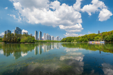 武汉东湖风景区夏季风光