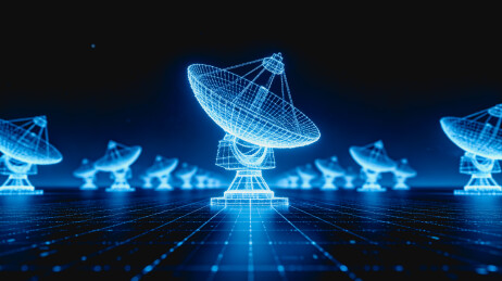 卫星天线阵列网络系统示意图