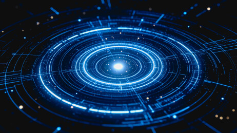 发光科技感环形数字界面