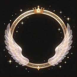 星月羽翼金框梦幻装饰边框