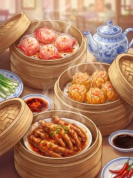 蓝瓷茶壶点心席