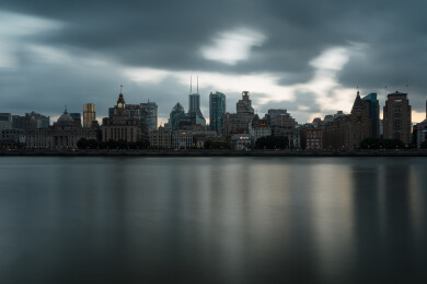 上海外滩黄昏江景