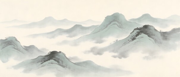 水墨山水云雾缭绕