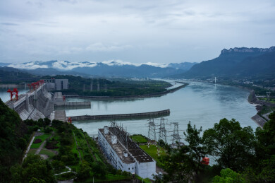 大坝库区全景风光
