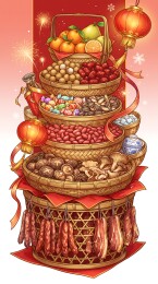 多层食盒年果糖果塔