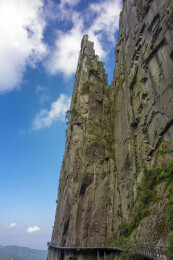 江西羊狮慕景区山峰陡峭岩壁