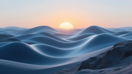 蓝浪橙空梦幻日