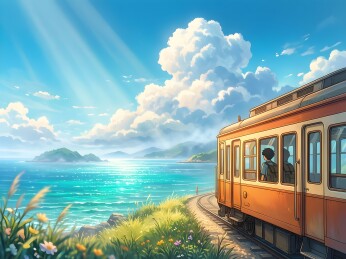 海滨夏日旅行列车