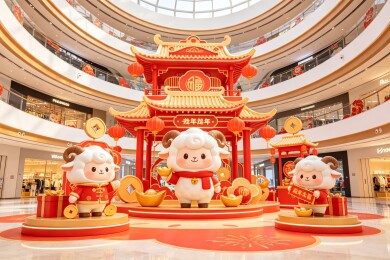 羊年IP角色立体场景搭建