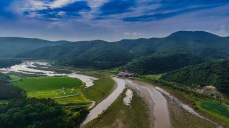 中国吉林省四平市叶赫满族镇大黑山自然风光