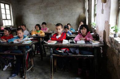 乡村小学教室里