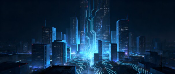 未来科技城市夜景