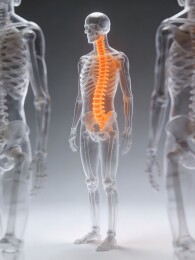 人体骨骼模型展示脊椎结构