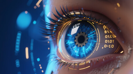 未来科技蓝色机械眼