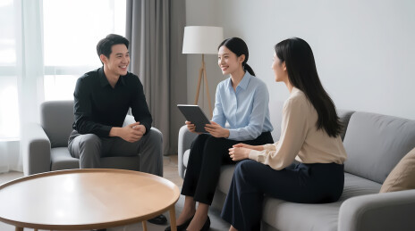 职场人士客厅商务洽谈